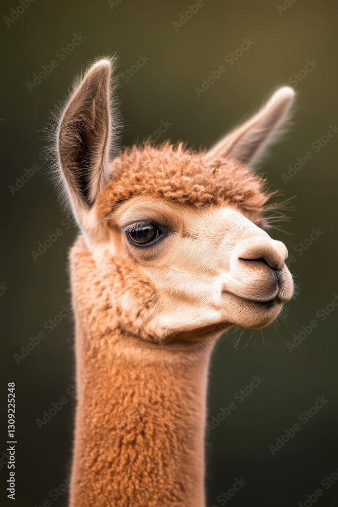 Obraz premium Charming Llama Portrait Capturing the Gentle Beauty of Nature's Most Adorable Creatures in Stunning Detail
