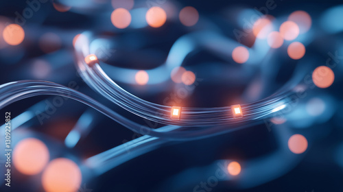 Futuristic connected web technology, digital IT network connection abstract background