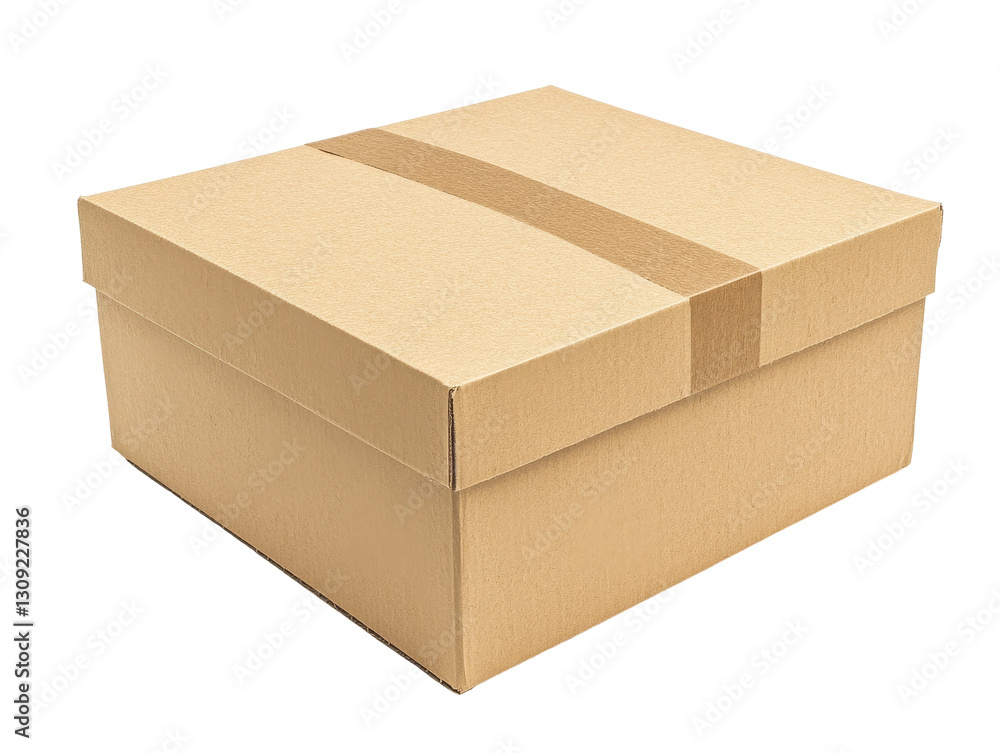 Isolated Closed Cardboard Box Isolated Closed Cardboard Box