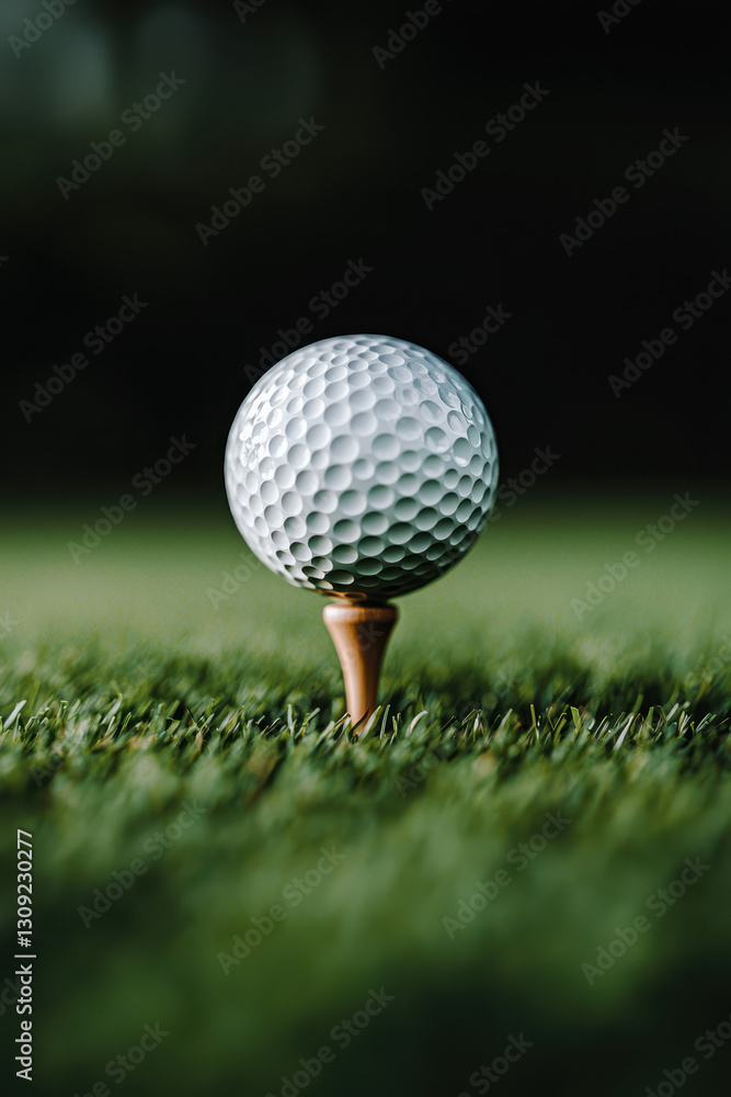 Experience the Thrill of Golf: A Close-Up of a Perfectly Teed Ball on the Green Awaits Sports Enthusiasts and Players Alike Experience the Thrill of Golf: A Close-Up of a Perfectly Teed Ball on the Green Awaits Sports Enthusiasts and Players Alike