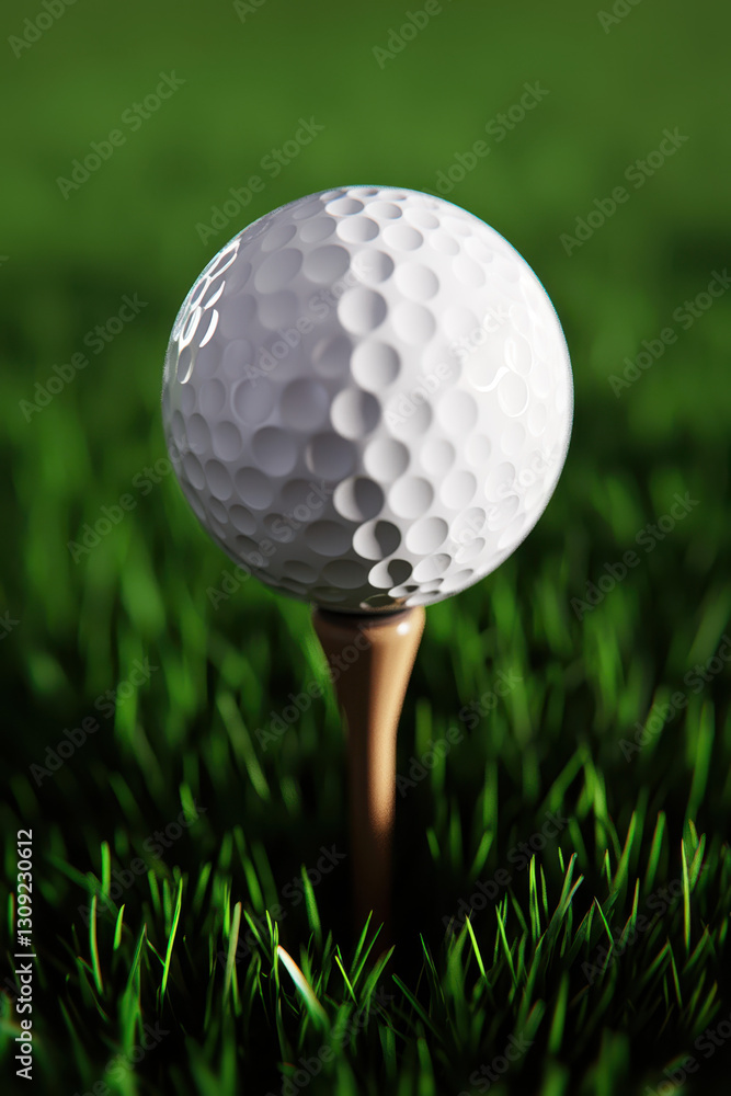 Experience the Thrill of Golfing: Perfectly Placed Ball on Tee Amidst Lush Green Grass for an Unforgettable Day Out Experience the Thrill of Golfing: Perfectly Placed Ball on Tee Amidst Lush Green Grass for an Unforgettable Day Out