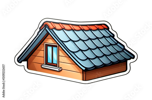 Charming cottage design residential area illustration digital art aesthetic cozy concept