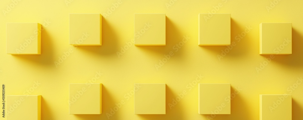 Abstract Yellow Cubes Geometric Pattern Background Texture Design Abstract Yellow Cubes Geometric Pattern Background Texture Design