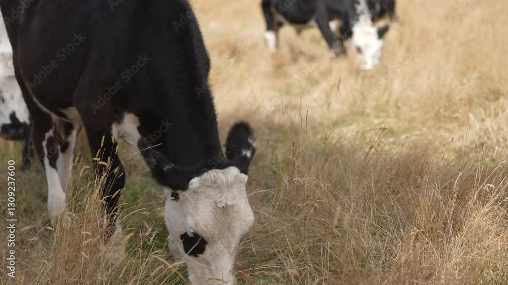 livestock in a meadow, sustainable carbon neutral farming being practiced. regenerative raised cows in a field. agricultural technology innovation. livestock in a meadow, sustainable carbon neutral farming being practiced. regenerative raised cows in a field. agricultural technology innovation.
