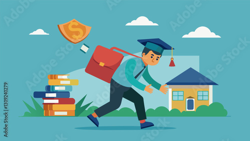 Taking out student loans means youve failed to secure enough financial aid.. Vector illustration