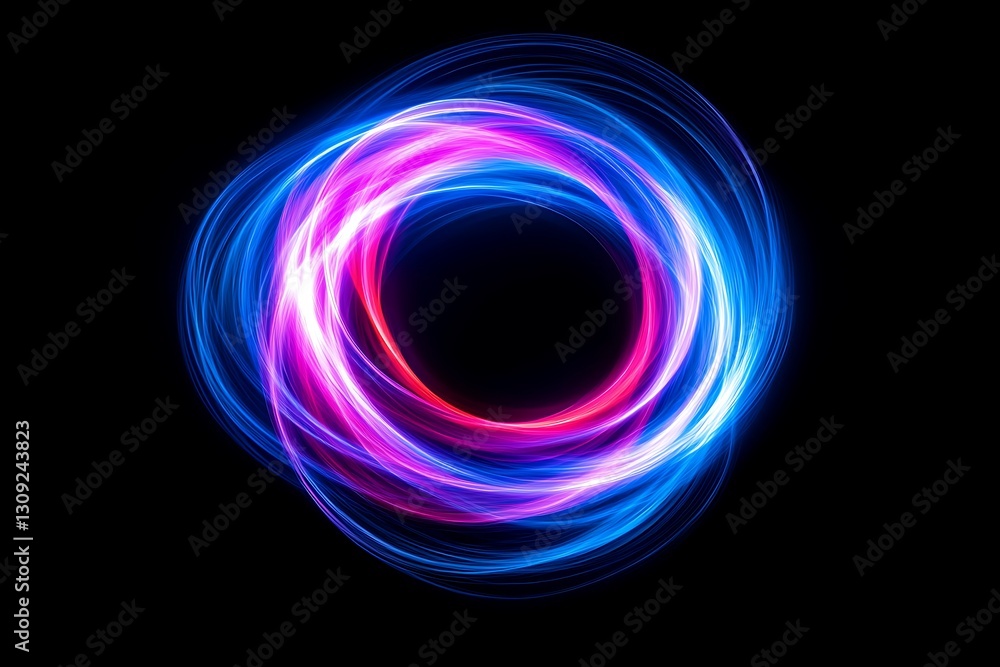 Abstract Colorful Neon Circle Design Abstract Colorful Neon Circle Design