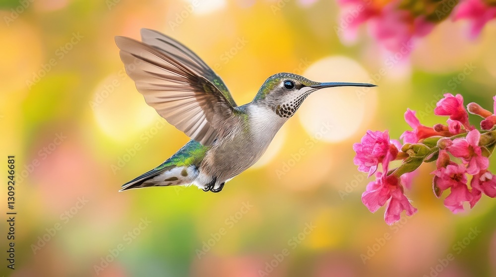 Hummingbird feeding on flowers vibrant garden nature photography colorful background close-up view wildlife beauty Hummingbird feeding on flowers vibrant garden nature photography colorful background close-up view wildlife beauty