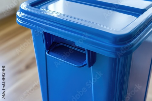 Bright Blue Plastic Recycling Bin for Waste Management Solutions