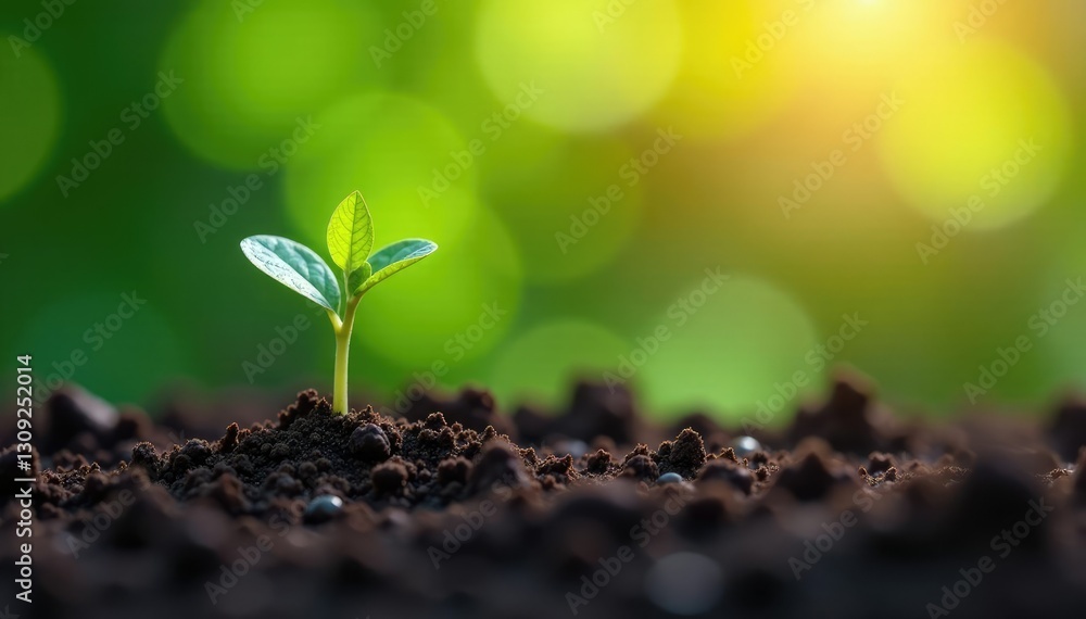 sprouting seedling emerging from earthy soil on white ground, sprout, nature sprouting seedling emerging from earthy soil on white ground, sprout, nature