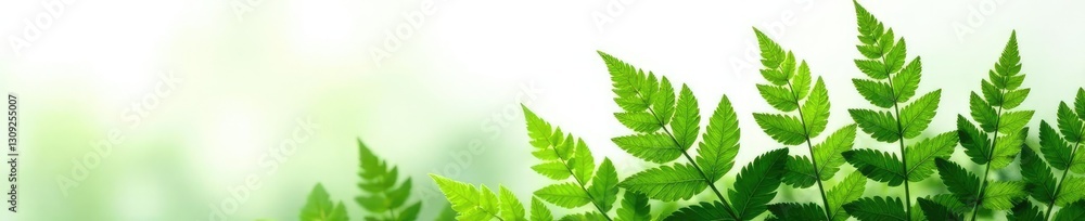 Leafy green fern isolated on white background, background, nature Leafy green fern isolated on white background, background, nature