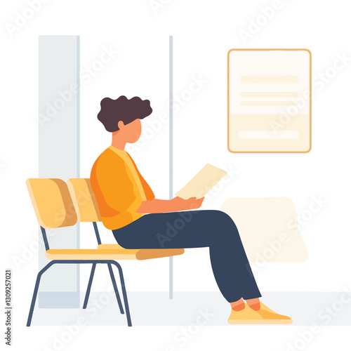 Person Sitting Waiting Area Holding Pie