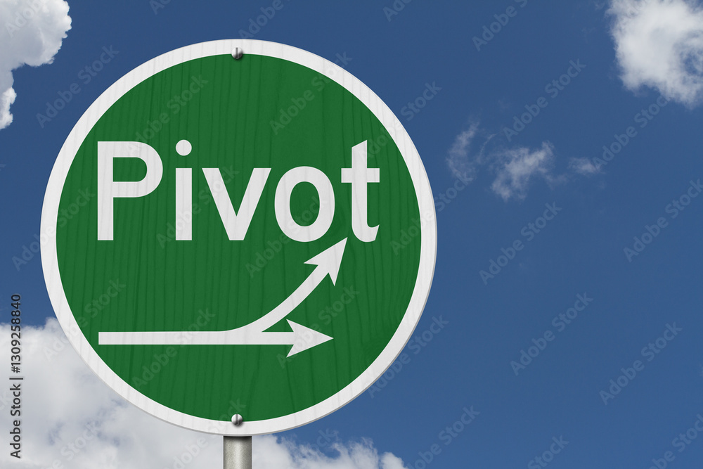 Pivot this way highway sign