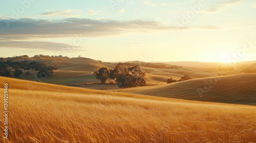 Golden Hour in the Rolling Hills of Tuscany