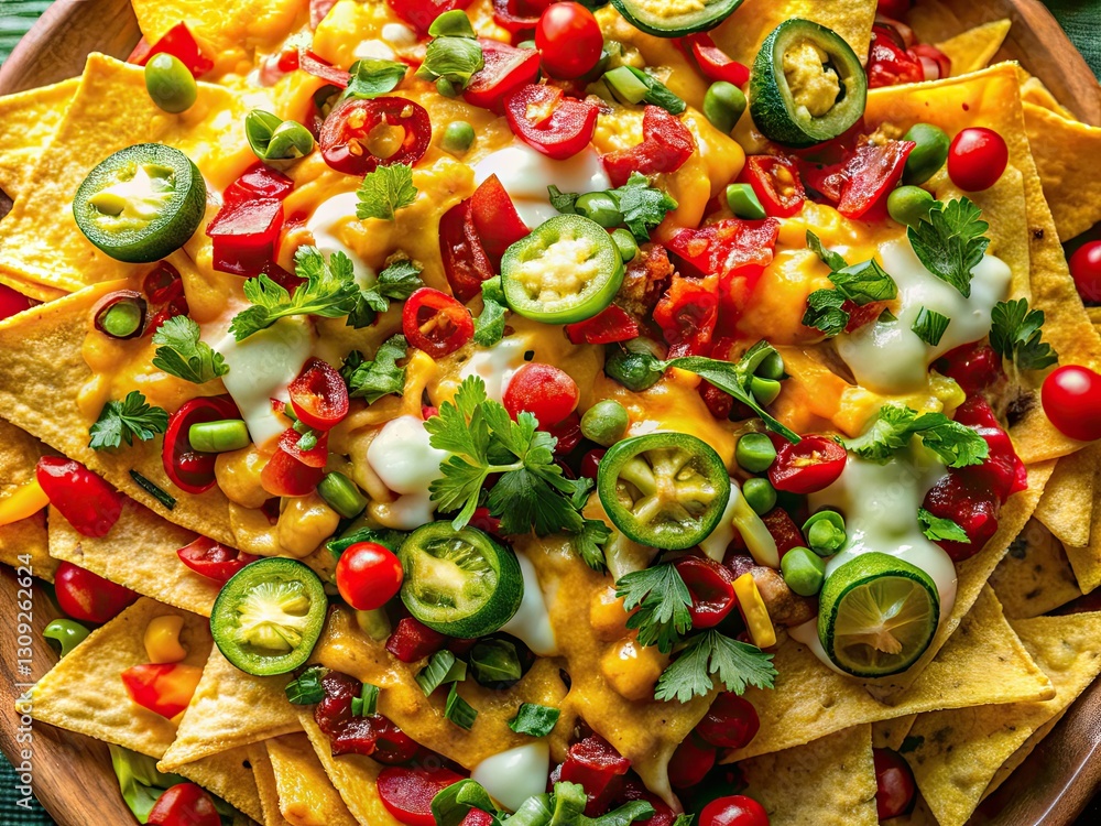 Layer tortilla chips, cheese, seasoned meat, jalapeños, and salsa for a fiesta in your mouth. Layer tortilla chips, cheese, seasoned meat, jalapeños, and salsa for a fiesta in your mouth.