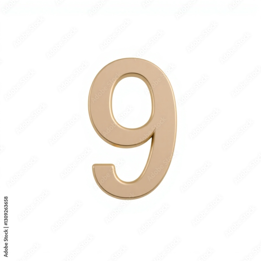 High-resolution stock photo of the number 9, rendered in a clean sans-serif font, professional commercial quality, sharp focus, neutral background High-resolution stock photo of the number 9, rendered in a clean sans-serif font, professional commercial quality, sharp focus, neutral background