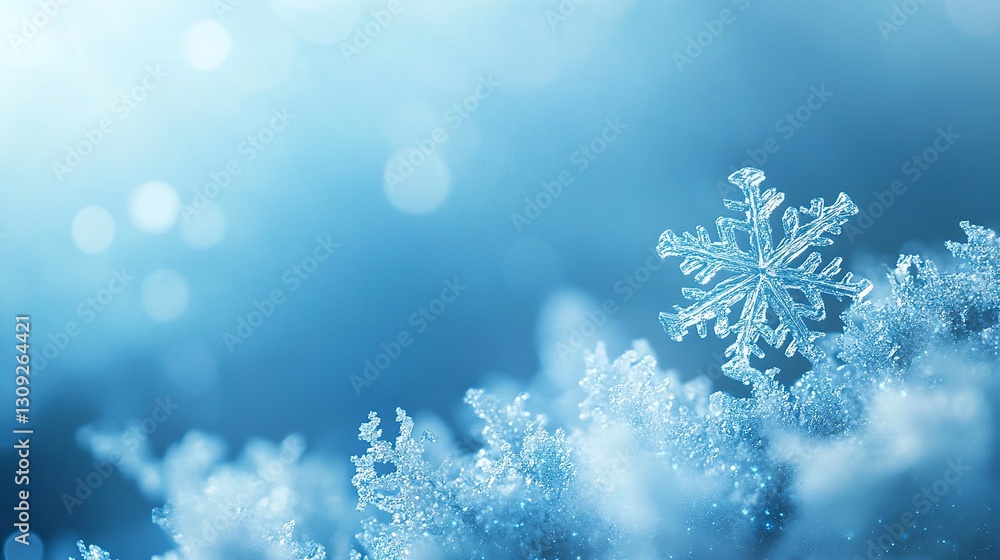 Subtle gradient blue Christmas background with delicate snowflakes glistening, soft glowing edges and a peaceful winter mood, soft focus Subtle gradient blue Christmas background with delicate snowflakes glistening, soft glowing edges and a peaceful winter mood, soft focus