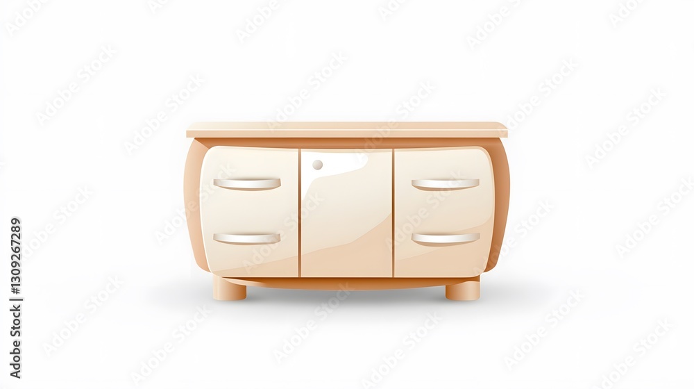 Modern minimalist beige storage cabinet with sleek design and ample space for organization Modern minimalist beige storage cabinet with sleek design and ample space for organization
