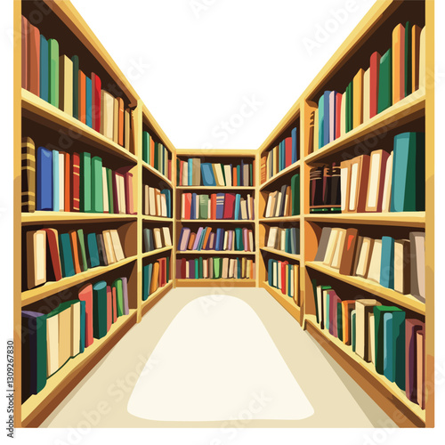 Library Filled with Books - Symbol of Knowledge and Learning