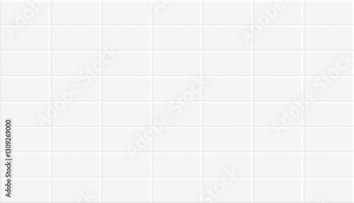 Grey tile design for wall and floor in kitchen, bathroom, toilet and living room. Clean rectangular ceramic tiled grid pattern nested horizontally. Vector illustration.