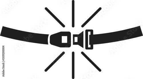 Seat belt icon. Simple style. Seatbelt, safety, car, fasten, buckle, linear, logo, plane, precaution concept.   symbol isolated on white background,  vector illustration
