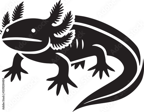 axolotl clip art vector, axolotl silhouette vector, axolotl vector illustration, axolotl logo vector, axolotl vector icon, axolotl silhouette vector isolated on white background full body