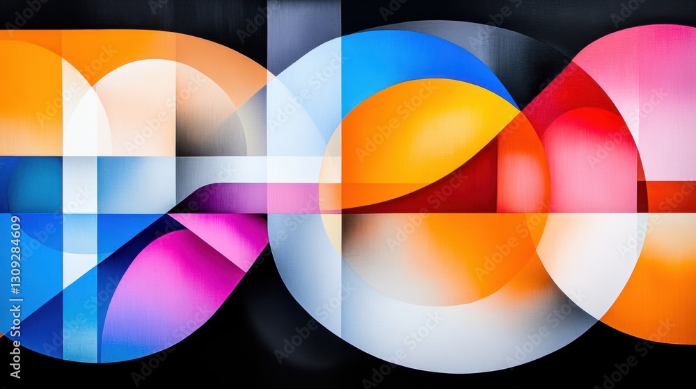 Softly blended abstract art with geometric shapes, focusing on circles and squares in a pastel palette. Softly blended abstract art with geometric shapes, focusing on circles and squares in a pastel palette.