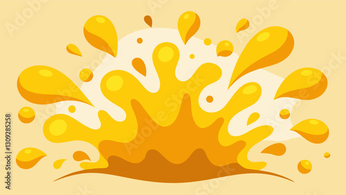 Bold splashes of yellow and gold embodying optimism and positivity.. Vector illustration