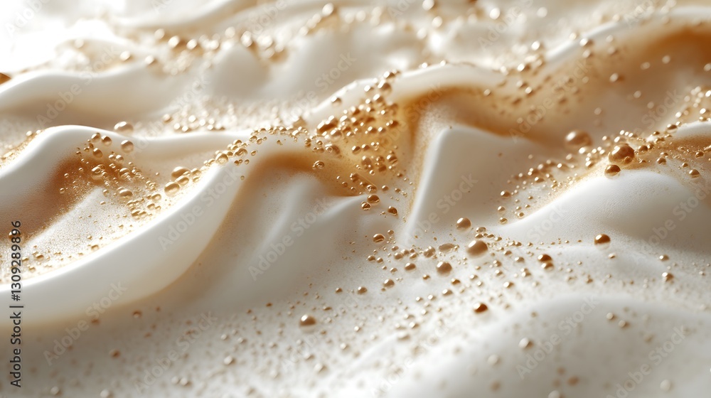 Artistic Coffee Foam Patterns on a Smooth White Surface Highlighting Creative Fluid Dynamics Artistic Coffee Foam Patterns on a Smooth White Surface Highlighting Creative Fluid Dynamics