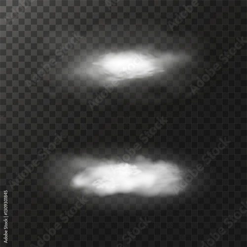 Clouds, smog, fog, haze, vector