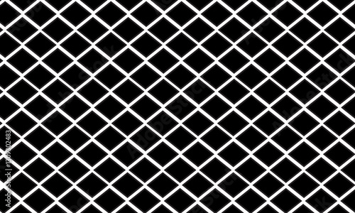 Cellular, grid seamless black and white pattern01