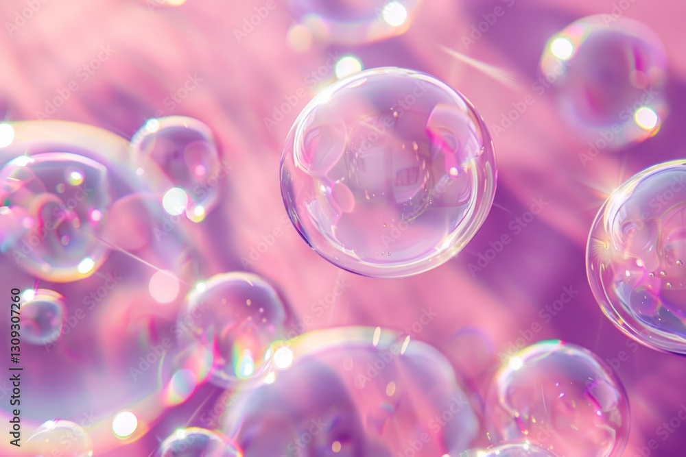Pink soap bubbles floating in the air. Natural freshness summer holiday background. Neural network ai generated Pink soap bubbles floating in the air. Natural freshness summer holiday background. Neural network ai generated