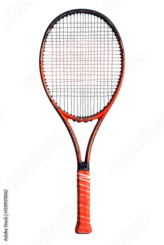 Raqueta de tenis sobre fondo transparente