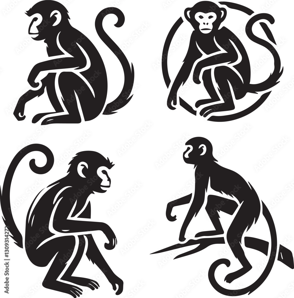 black monkey clip art vector, monkey silhouette vector, monkey vector illustration, monkey logo vector, monkey vector icon, monkey silhouette vector isolated on white background full body black monkey clip art vector, monkey silhouette vector, monkey vector illustration, monkey logo vector, monkey vector icon, monkey silhouette vector isolated on white background full body