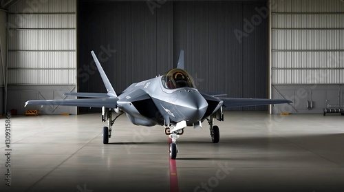 F-35 Lightning II: Cutting-Edge Military Jet Showcased in a Modern Hangar with Advanced Aerospace Engineering