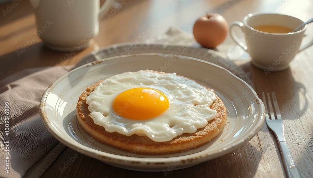 Sunny-Side Up Egg on Toast: Perfect Breakfast Recipe Sunny-Side Up Egg on Toast: Perfect Breakfast Recipe
