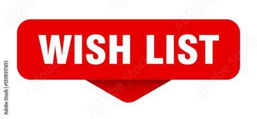 wish list sticker. wish list sign on transparent background