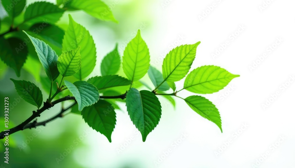 Leafy green foliage isolated on white background, isolation, flower, tree Leafy green foliage isolated on white background, isolation, flower, tree