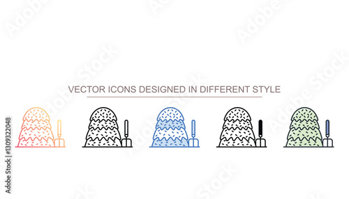 Haystack icon design with white background stock illustration