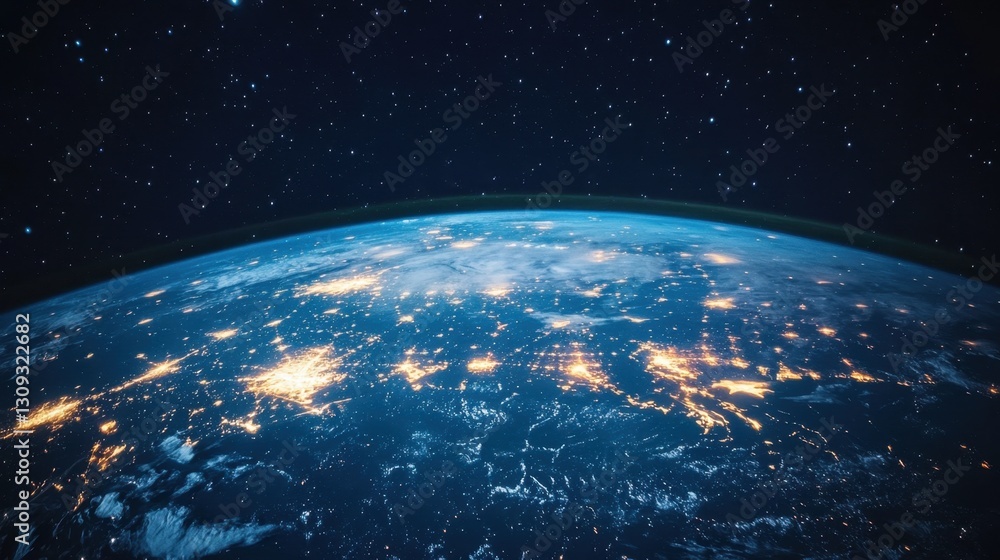 Obraz premium Exploring earth from space earth image outer space aerial view planetary perspective