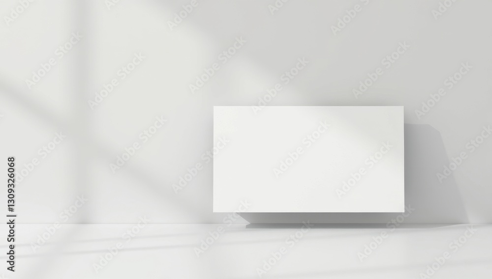 White Minimal Business Card Mockup White Minimal Business Card Mockup