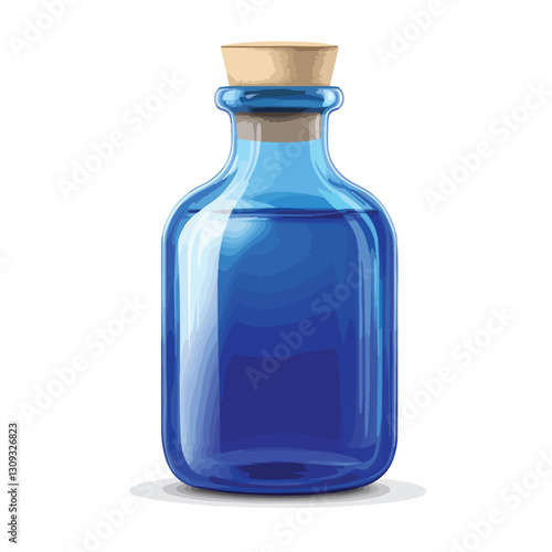 Blue Potion Isolated Cutout Single Object Close-Up