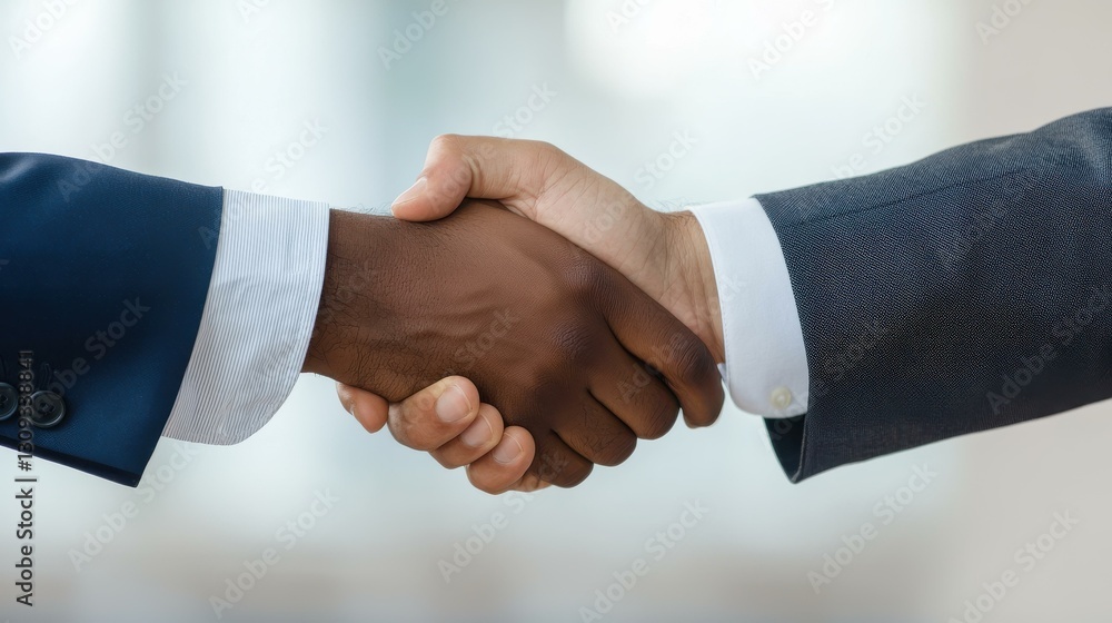 career advancement promotion accomplishment, Two business people shaking hands in a professional setting. career advancement promotion accomplishment, Two business people shaking hands in a professional setting.