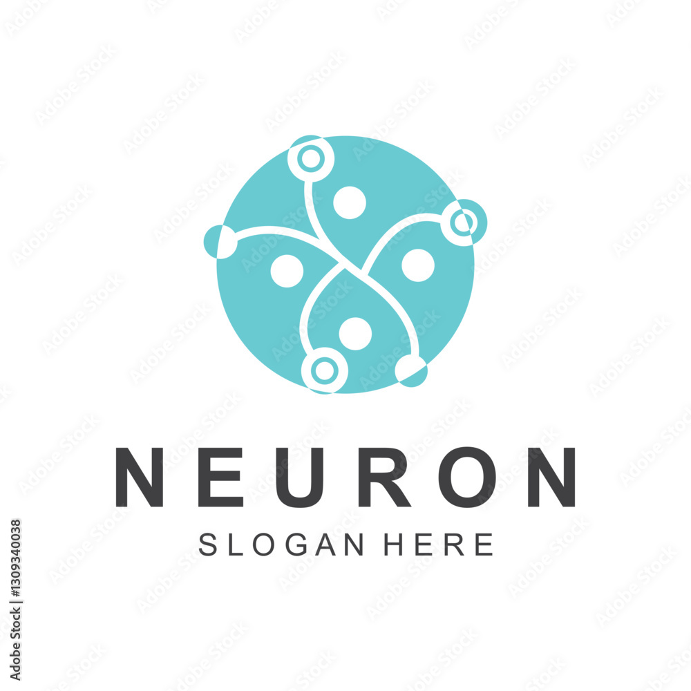 Fototapeta premium Neuron logo icon vector