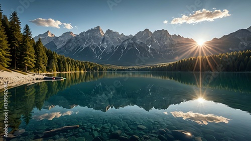 lake in the mountains