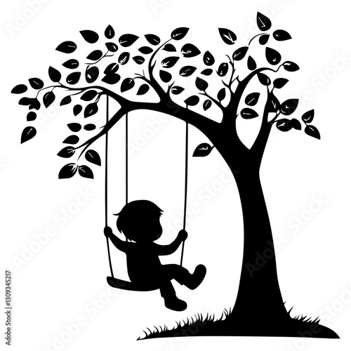 Kids Playing Silhouette – Playground Vector Graphics