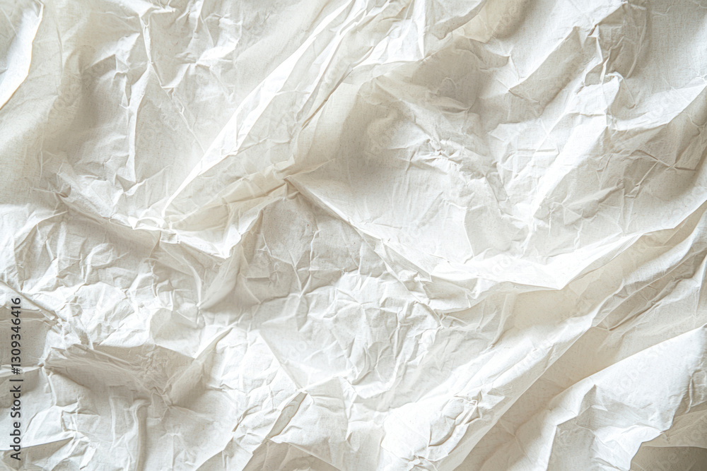 Obraz premium Vertical Wrinkled paper white background texture.