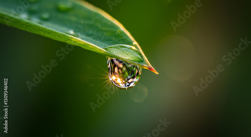 water drop on leaf
