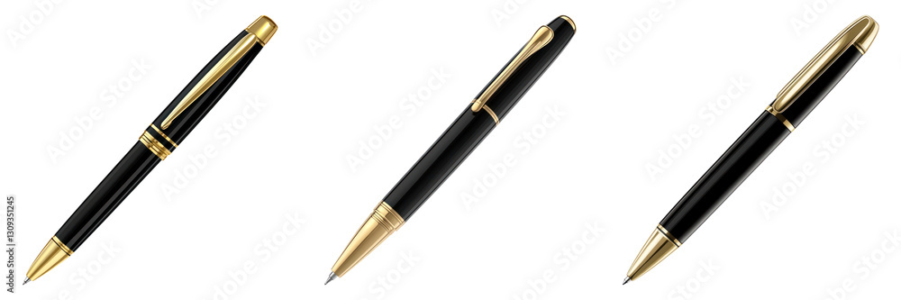 Elegant black and gold pens for executive writing and luxury Elegant black and gold pens for executive writing and luxury