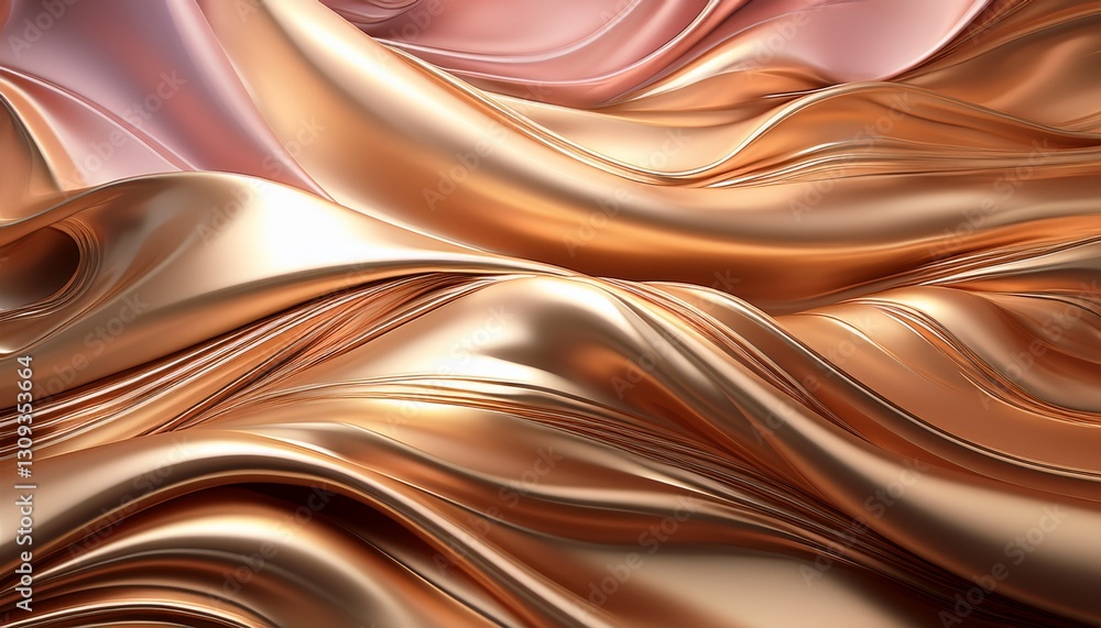 Fototapeta premium Satin Gold Gradient. Soft gold to subtle rose gold blend. Elegant, delicate texture. Refined background.