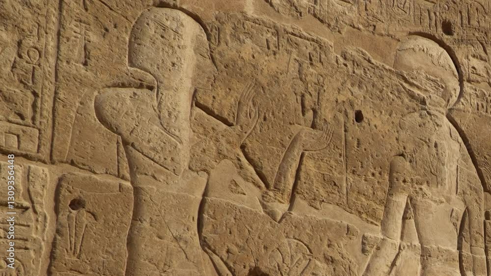 Temple of Medinet Habu. Egypt, Luxor. The Mortuary Temple of Ramesses III at Medinet Habu is an important New Kingdom period structure in the West Bank of Luxor in Egypt. Temple of Medinet Habu. Egypt, Luxor. The Mortuary Temple of Ramesses III at Medinet Habu is an important New Kingdom period structure in the West Bank of Luxor in Egypt.